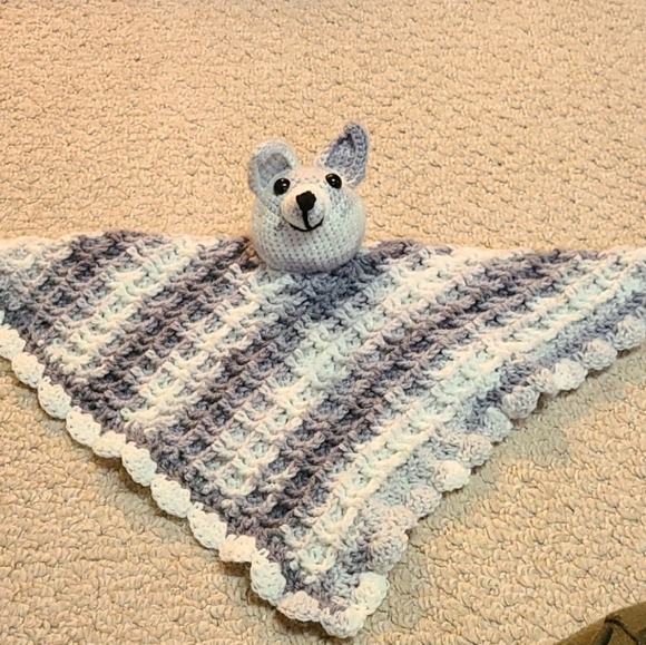 Hand Crocheted Lovey Blanket - Picture 3 of 3